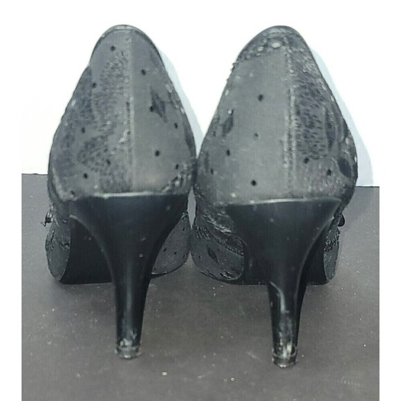 Steve Madden Leather and Cloth Embellished Heels - Size 8.5 - Picture 7 of 13
